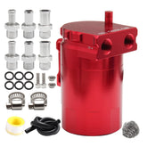 Oil Catch Can Kit Reservoir Baffled Tank with Breather Filter Universal Aluminum